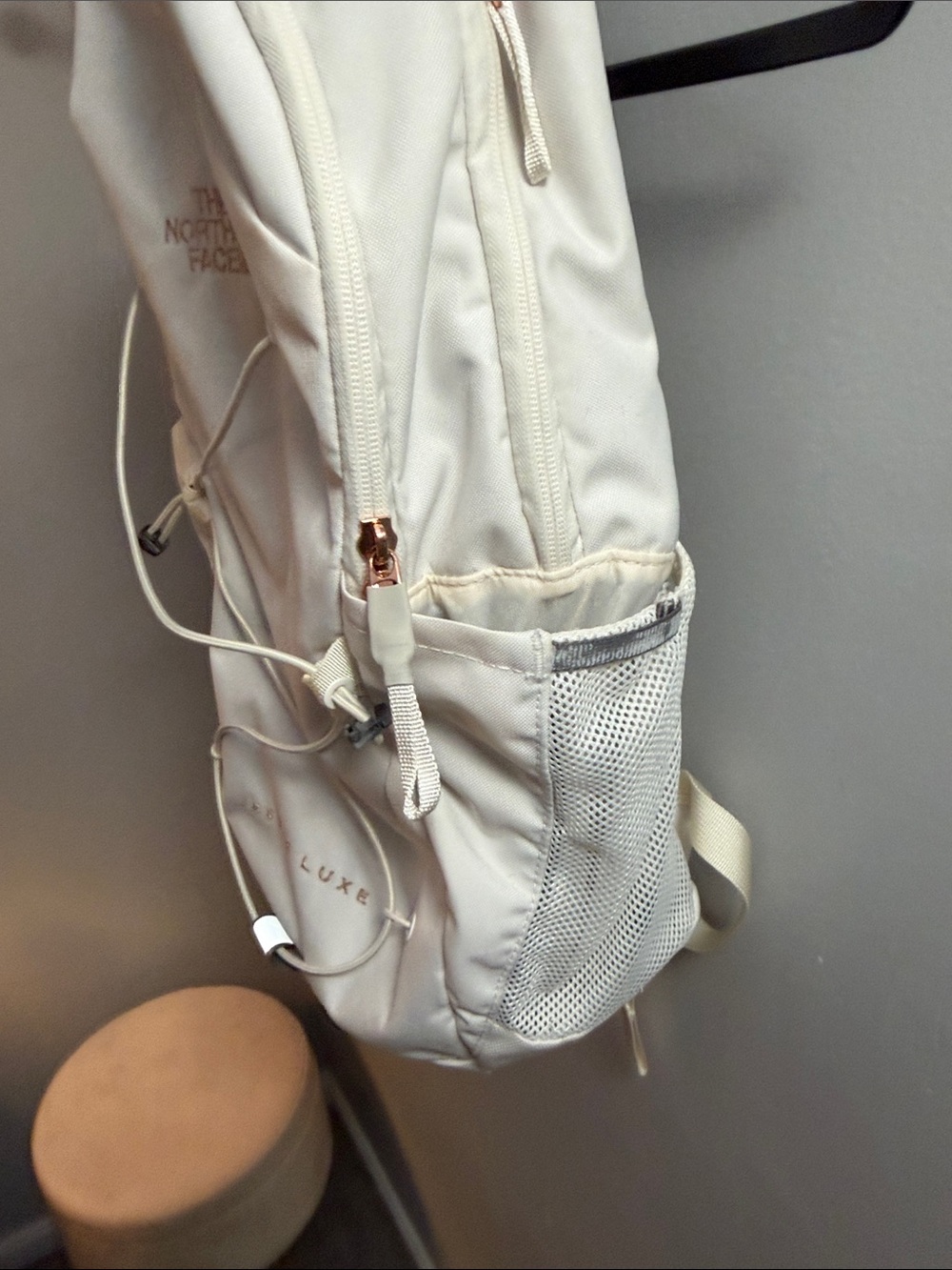 The North Face Jester Luxe Backpack in Cream with Rose Gold Accents - Picture 9 of 15